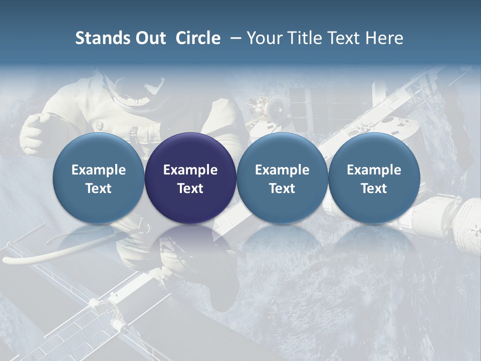 Spaceship Orbit Universe PowerPoint Template