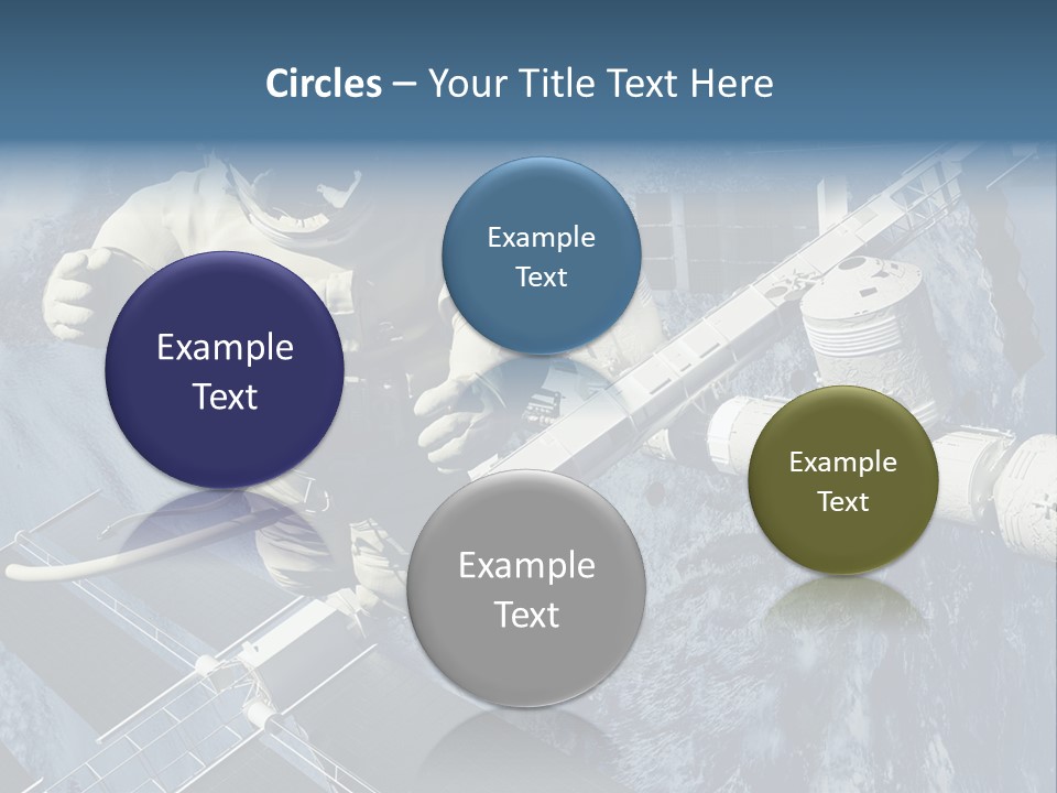 Spaceship Orbit Universe PowerPoint Template