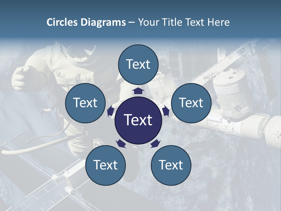 Spaceship Orbit Universe PowerPoint Template