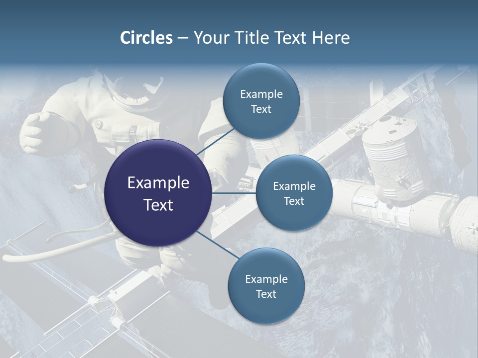 Spaceship Orbit Universe PowerPoint Template