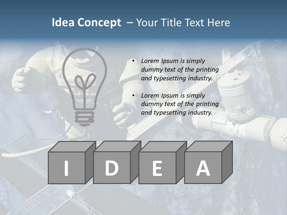 Spaceship Orbit Universe PowerPoint Template