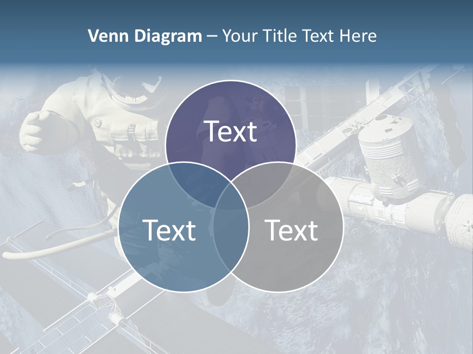 Spaceship Orbit Universe PowerPoint Template