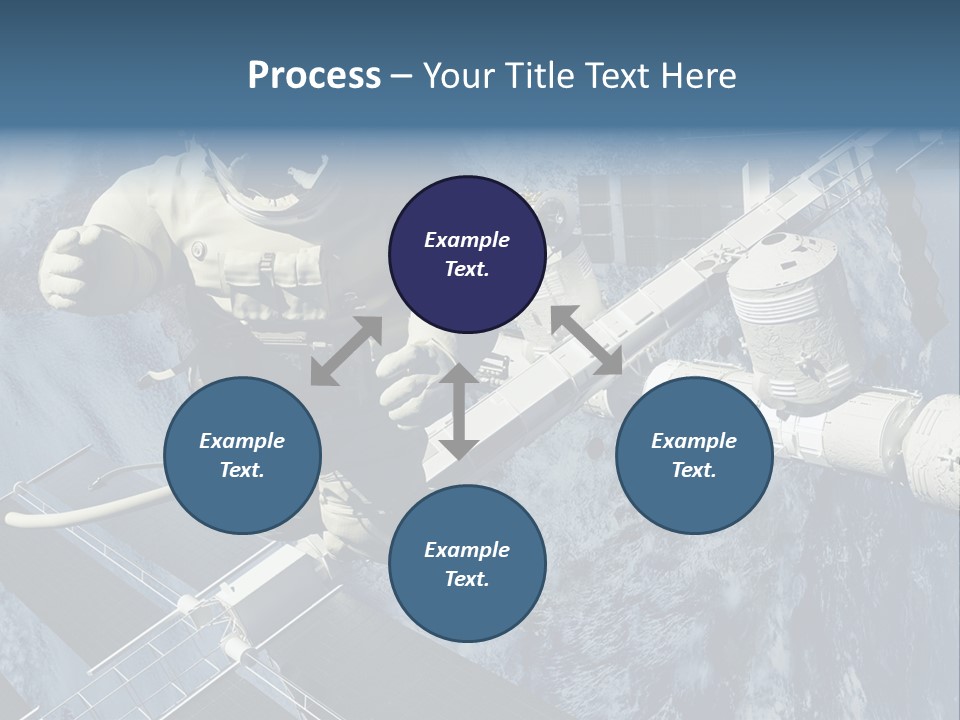 Spaceship Orbit Universe PowerPoint Template