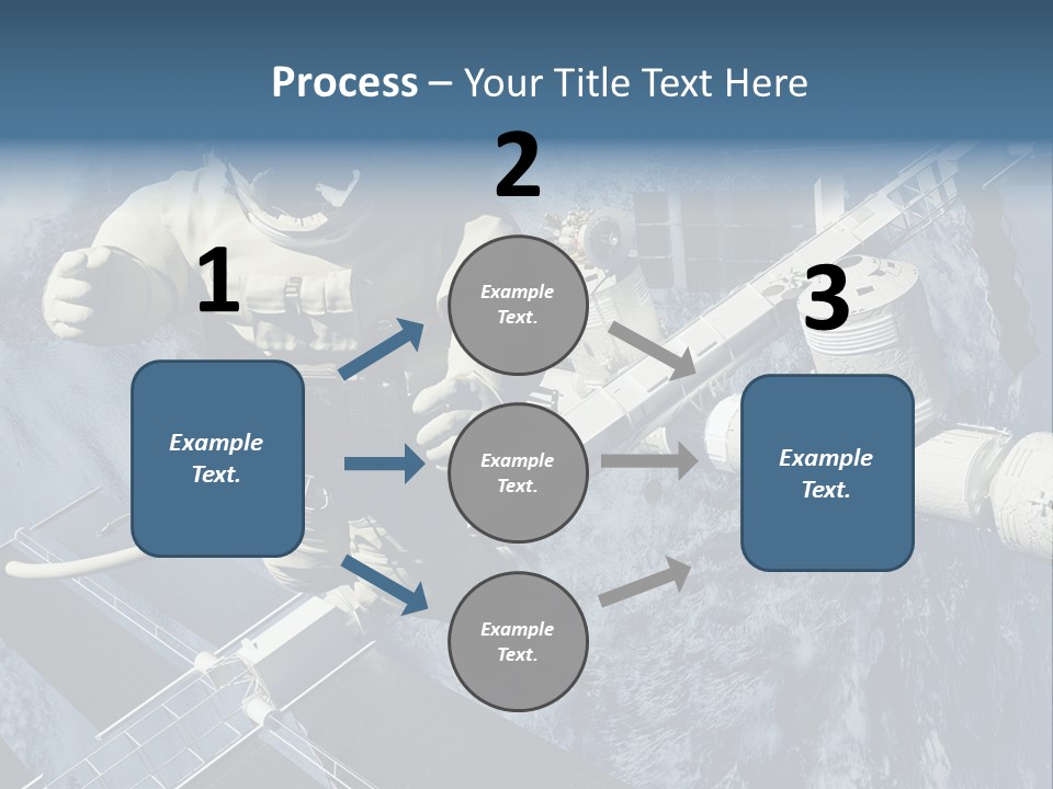 Spaceship Orbit Universe PowerPoint Template