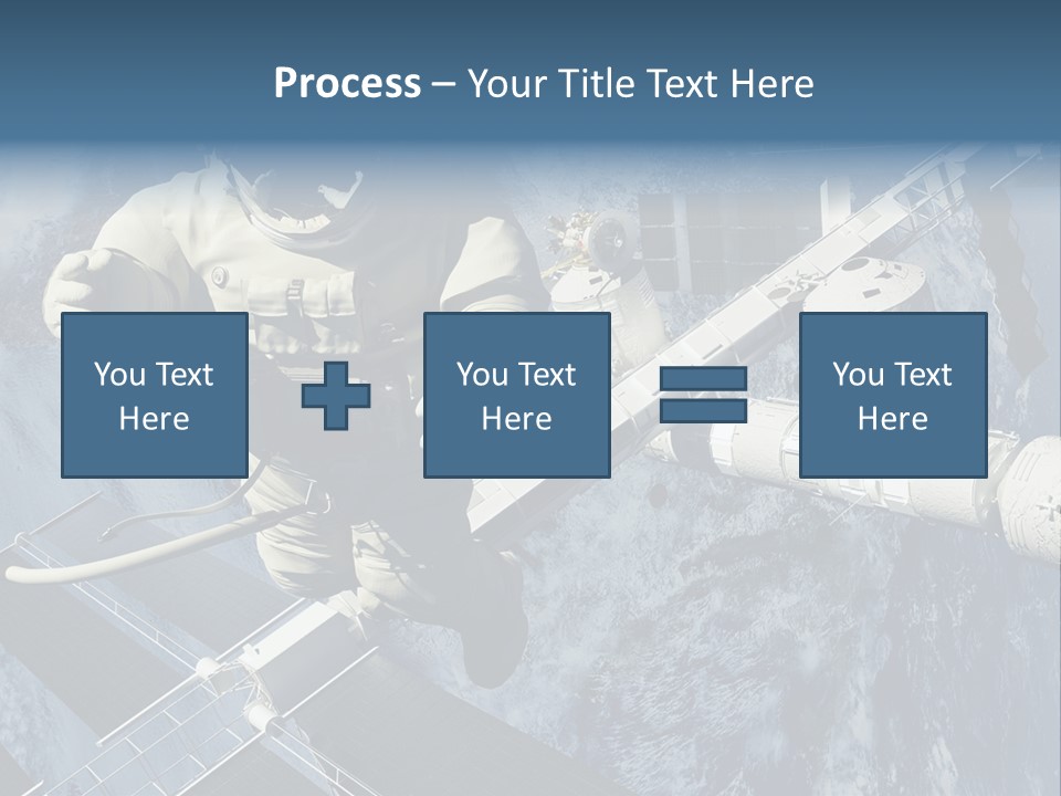 Spaceship Orbit Universe PowerPoint Template
