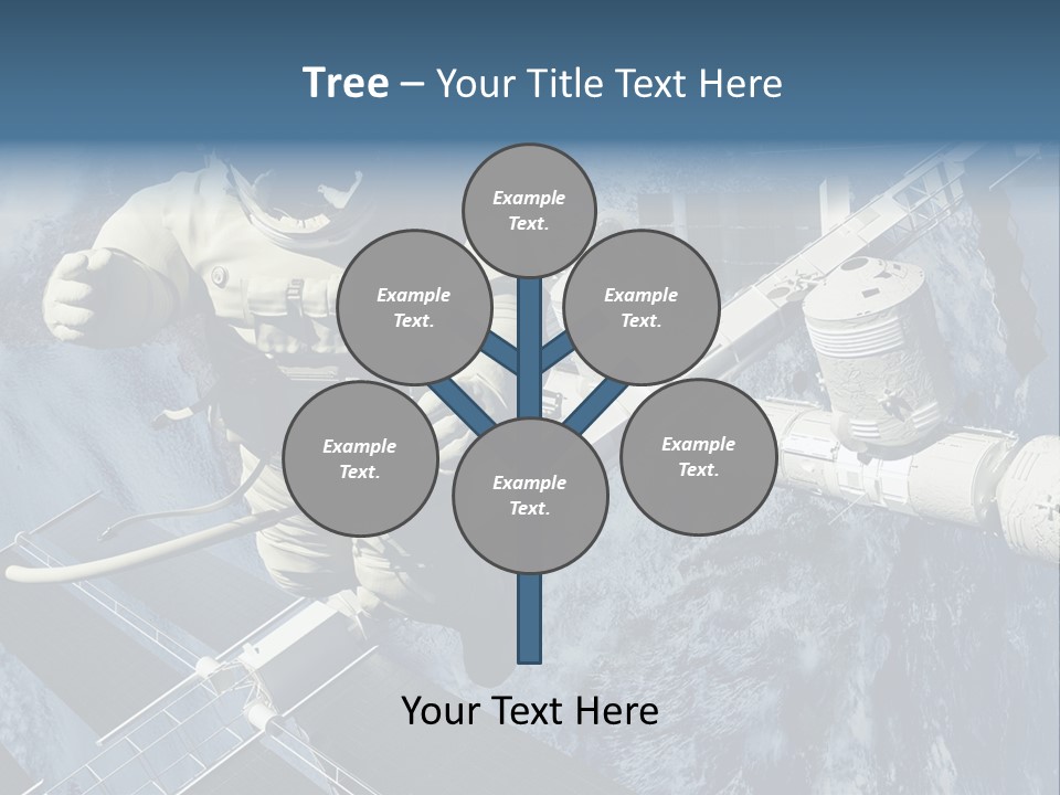 Spaceship Orbit Universe PowerPoint Template