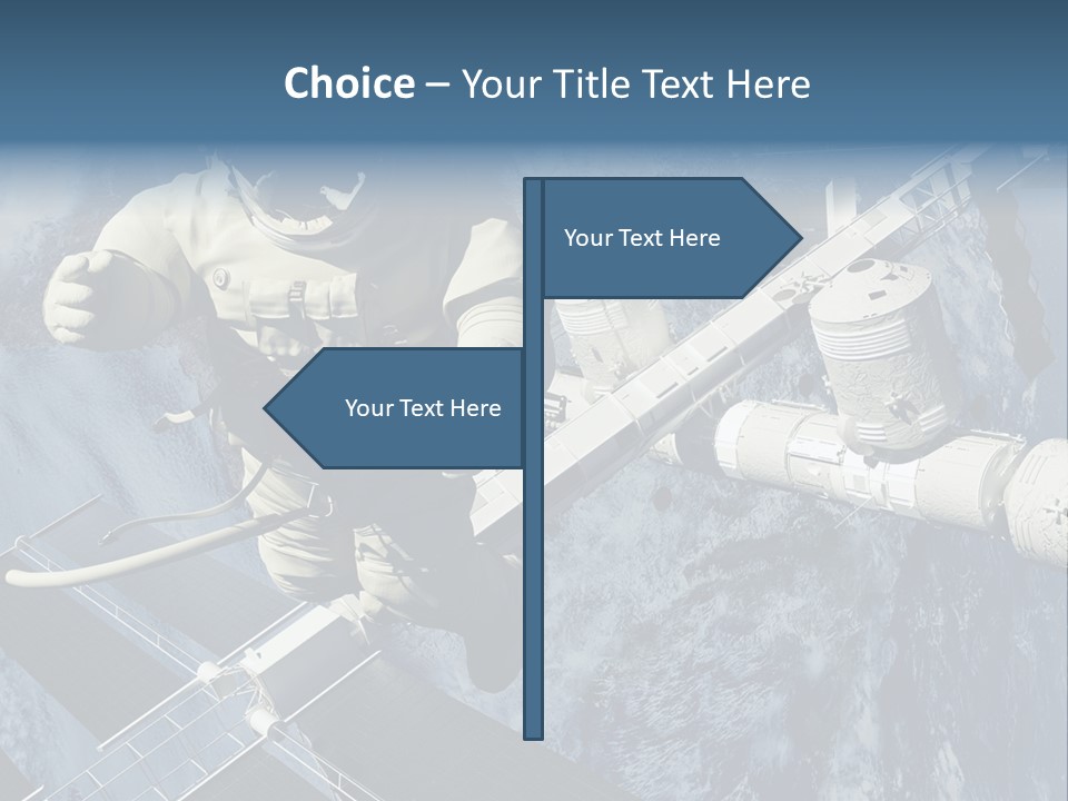 Spaceship Orbit Universe PowerPoint Template