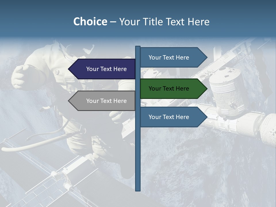 Spaceship Orbit Universe PowerPoint Template