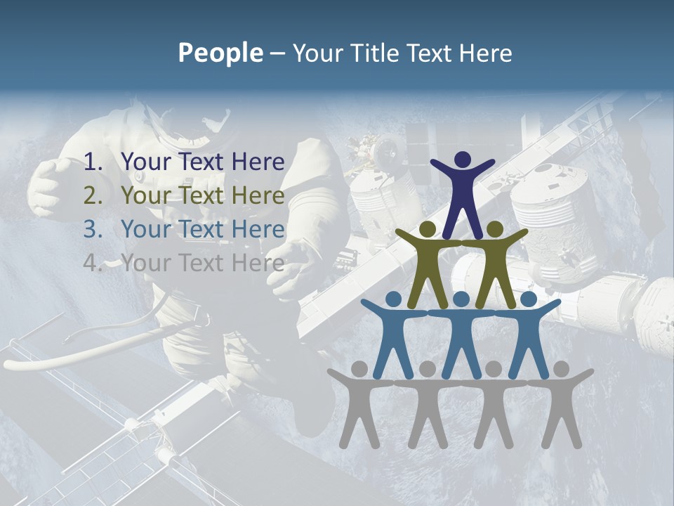 Spaceship Orbit Universe PowerPoint Template