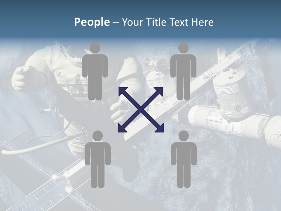 Spaceship Orbit Universe PowerPoint Template