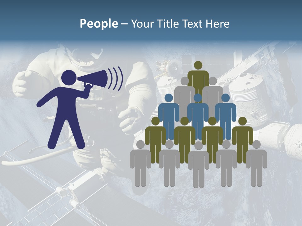 Spaceship Orbit Universe PowerPoint Template