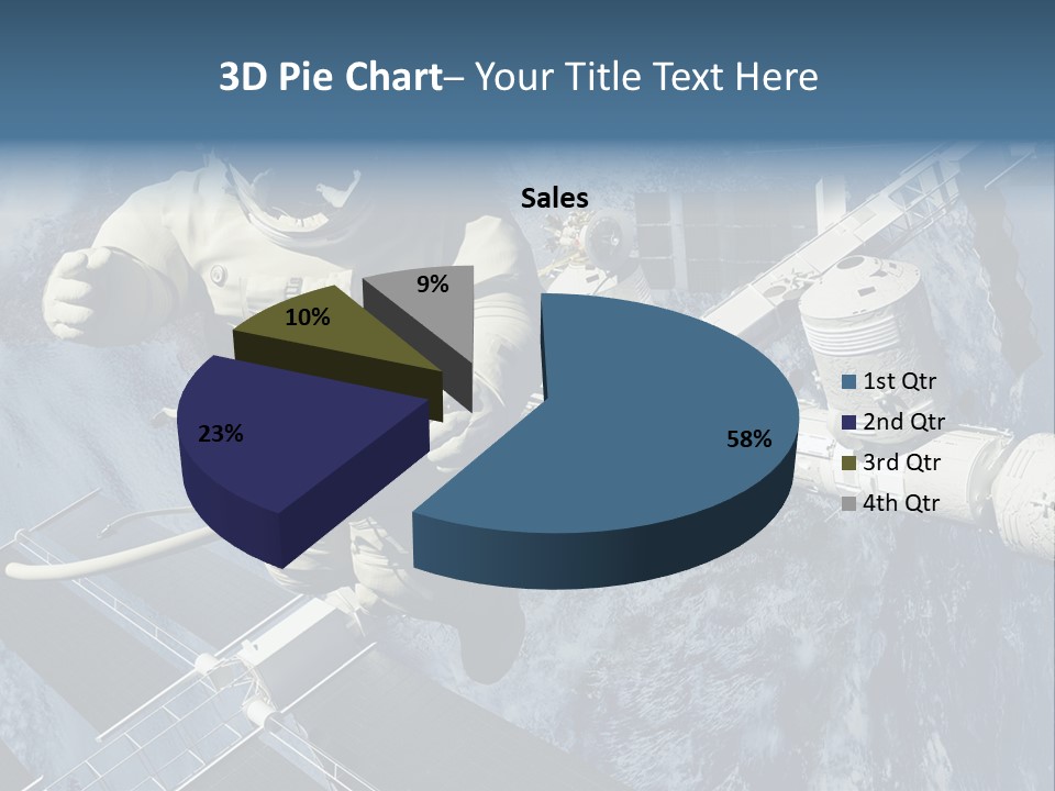 Spaceship Orbit Universe PowerPoint Template