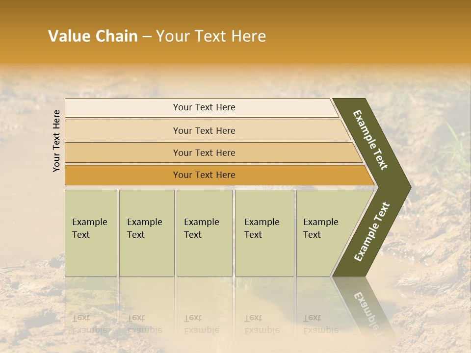 A Dog In A Muddy Puddle Of Water Powerpoint Template PowerPoint Template