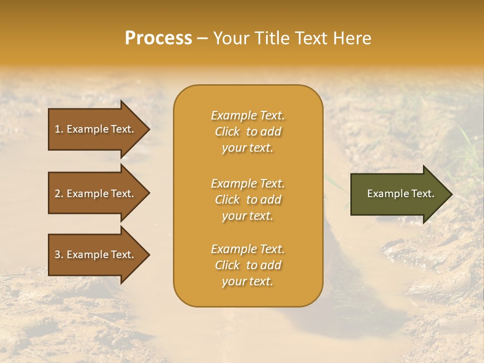 A Dog In A Muddy Puddle Of Water Powerpoint Template PowerPoint Template
