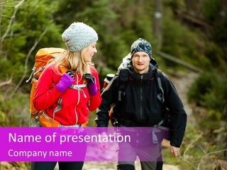 Trekking Landscape Achievement PowerPoint Template