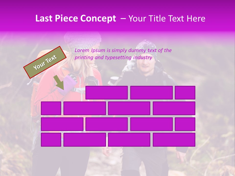 Trekking Landscape Achievement PowerPoint Template
