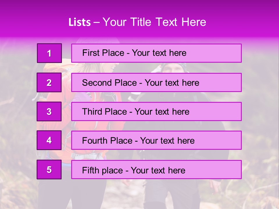 Trekking Landscape Achievement PowerPoint Template