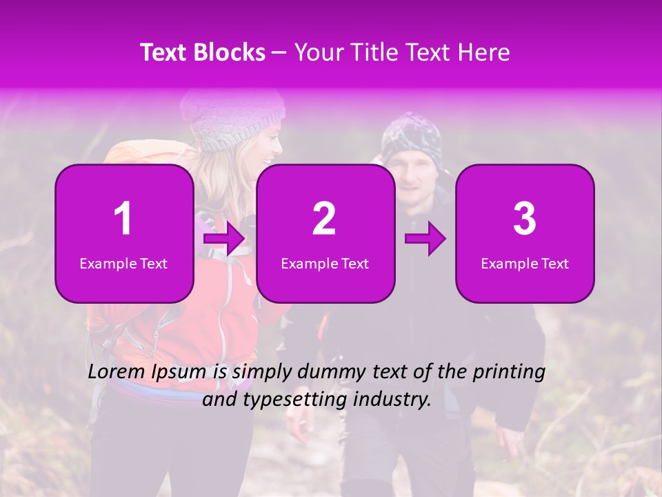 Trekking Landscape Achievement PowerPoint Template