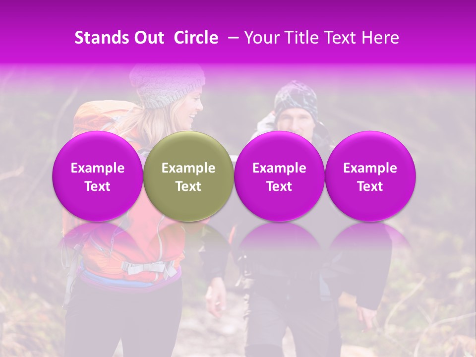 Trekking Landscape Achievement PowerPoint Template