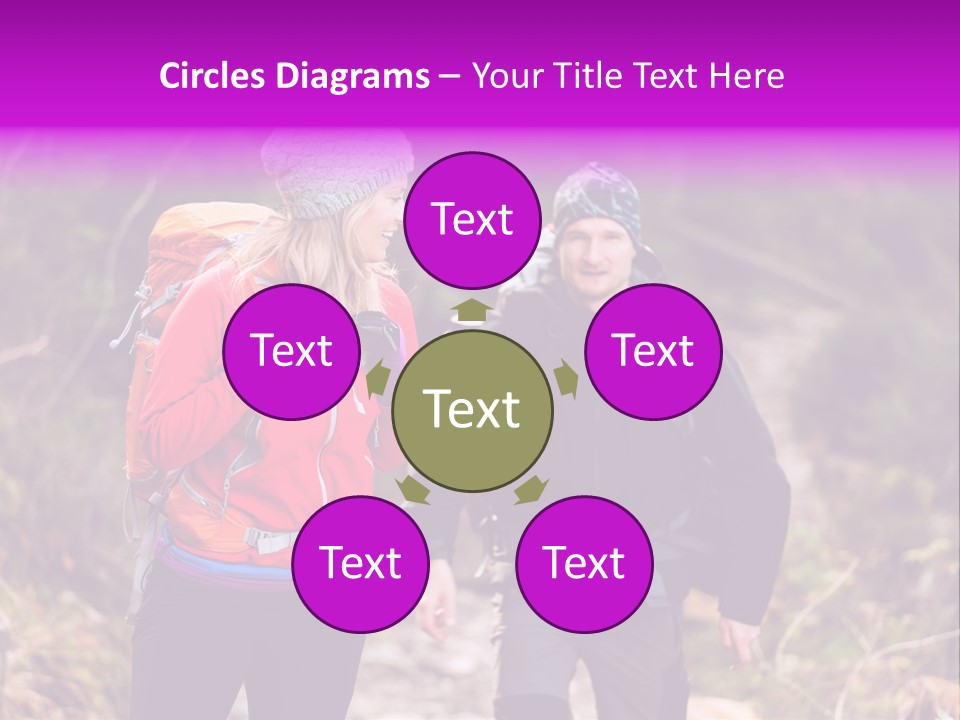 Trekking Landscape Achievement PowerPoint Template