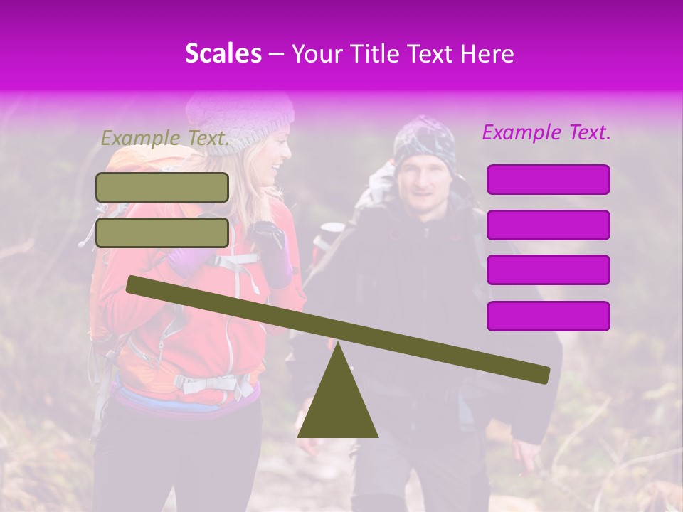 Trekking Landscape Achievement PowerPoint Template