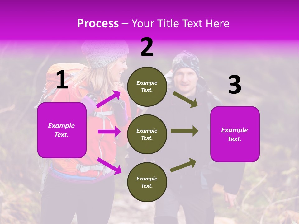 Trekking Landscape Achievement PowerPoint Template