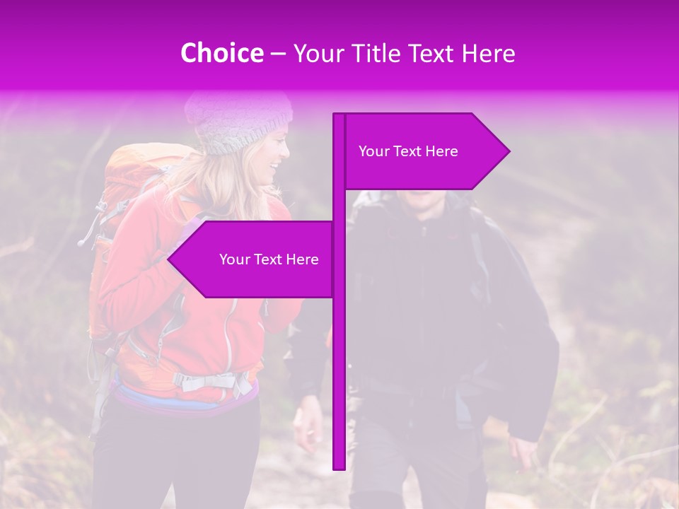 Trekking Landscape Achievement PowerPoint Template