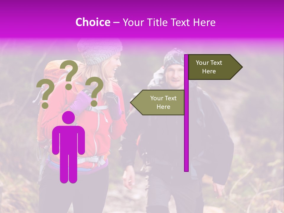 Trekking Landscape Achievement PowerPoint Template