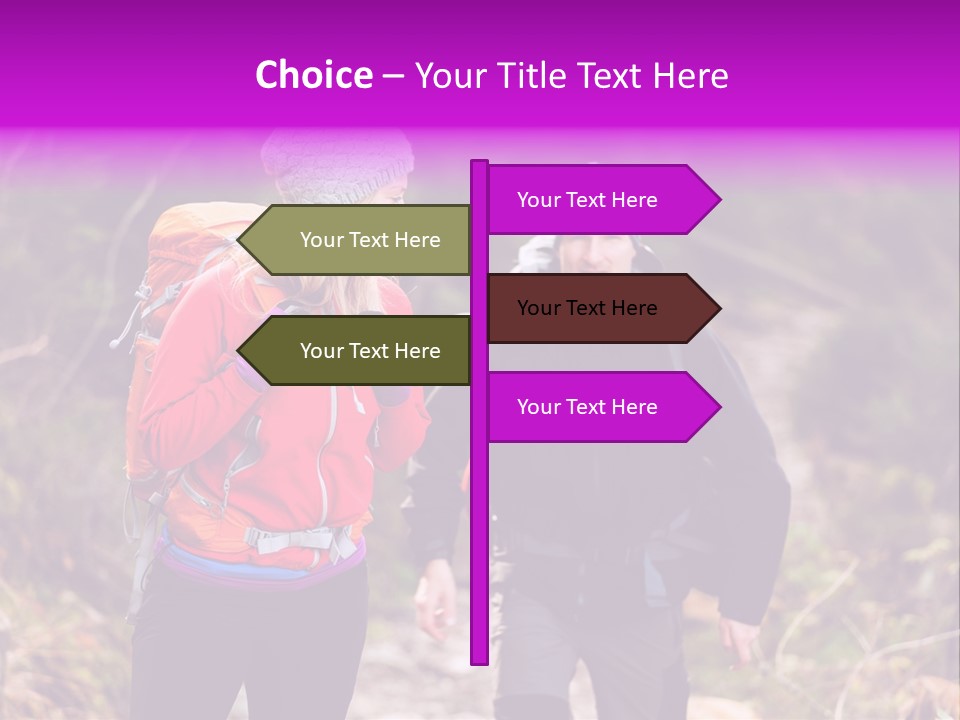 Trekking Landscape Achievement PowerPoint Template