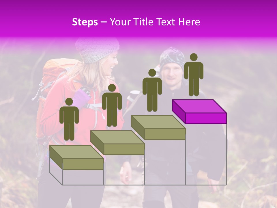 Trekking Landscape Achievement PowerPoint Template