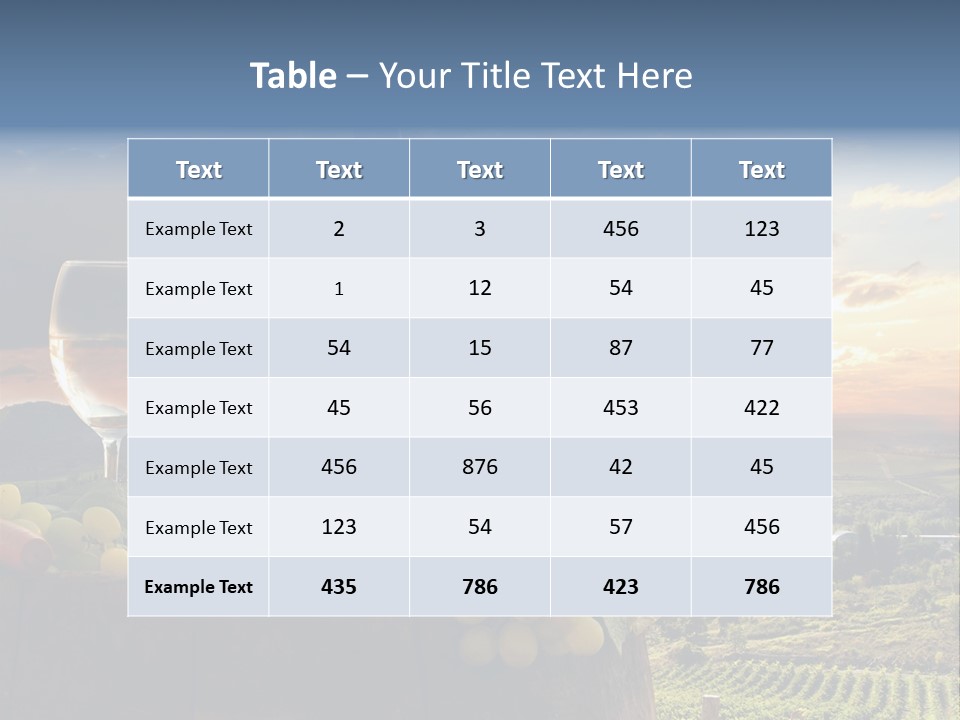 A Bottle Of Wine, Two Glasses Of Wine, Cheese And Grapes On A Barrel PowerPoint Template