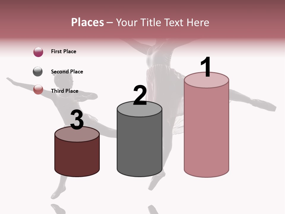 Two People Modern Ballet One Woman PowerPoint Template