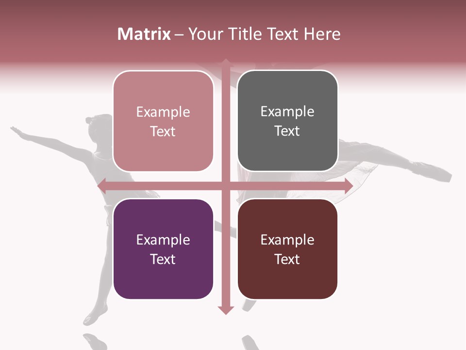 Two People Modern Ballet One Woman PowerPoint Template