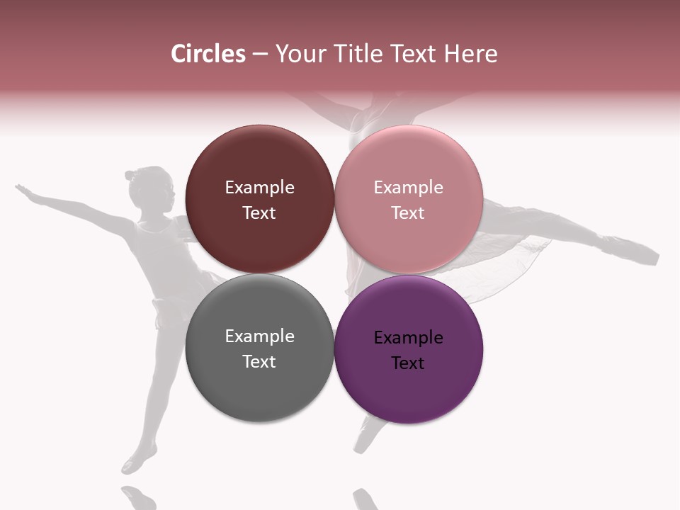 Two People Modern Ballet One Woman PowerPoint Template