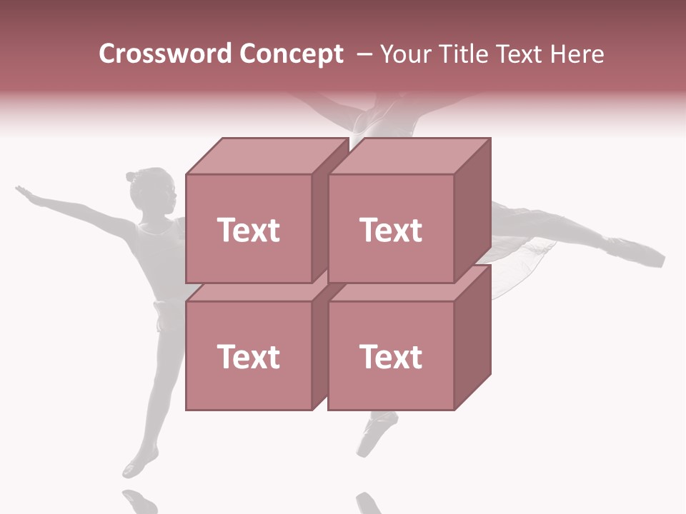 Two People Modern Ballet One Woman PowerPoint Template