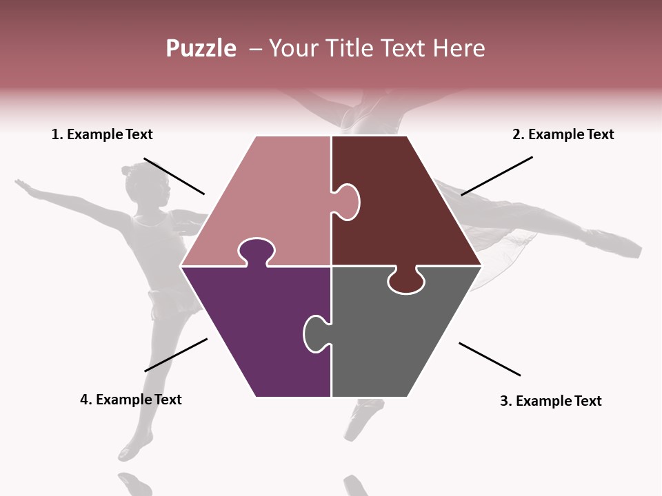 Two People Modern Ballet One Woman PowerPoint Template