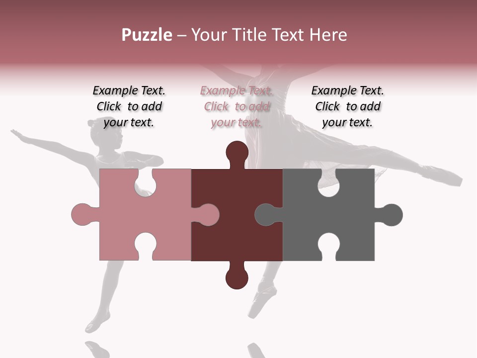 Two People Modern Ballet One Woman PowerPoint Template