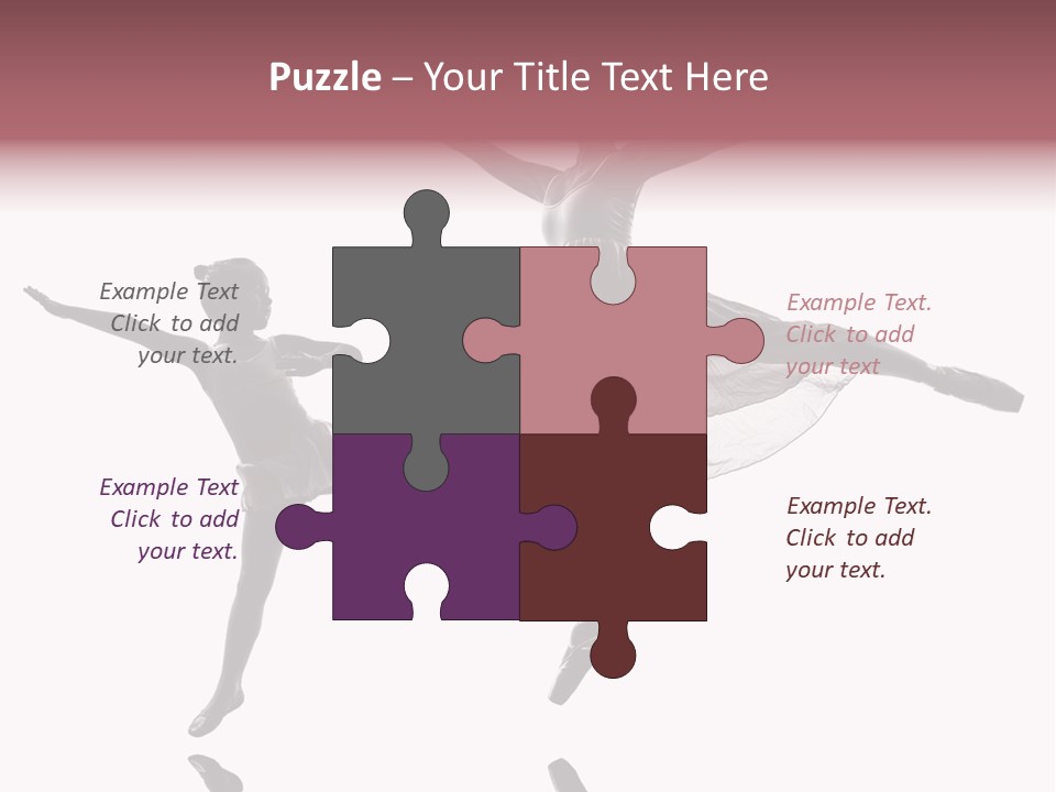 Two People Modern Ballet One Woman PowerPoint Template