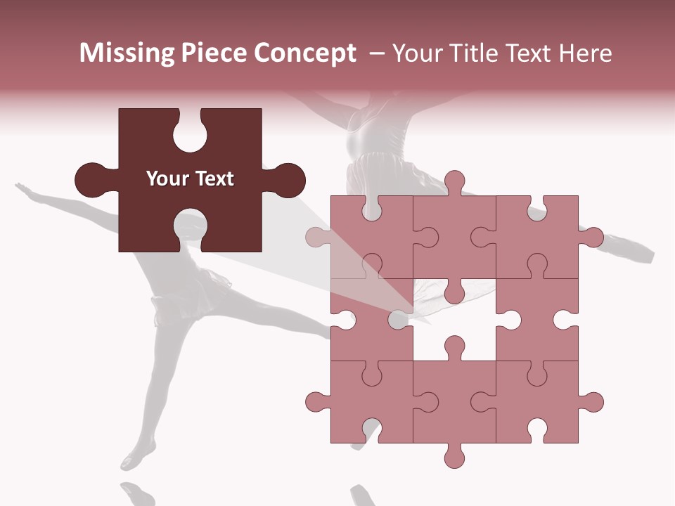 Two People Modern Ballet One Woman PowerPoint Template