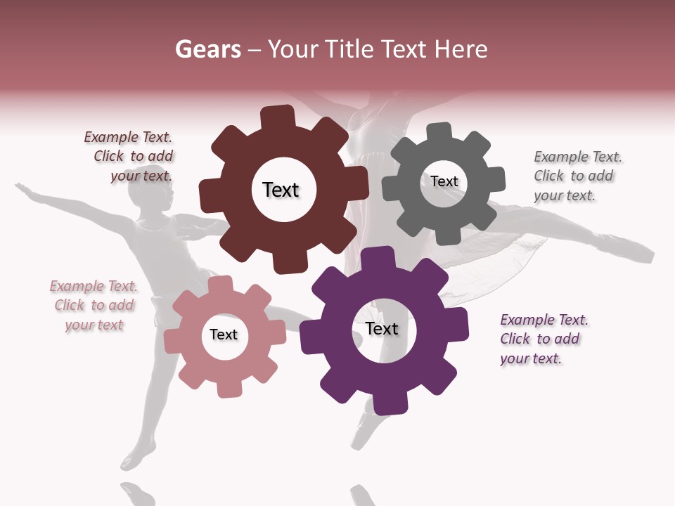 Two People Modern Ballet One Woman PowerPoint Template