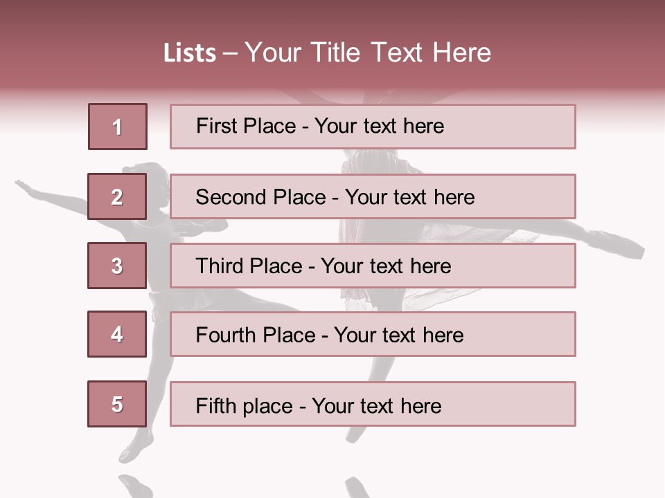 Two People Modern Ballet One Woman PowerPoint Template