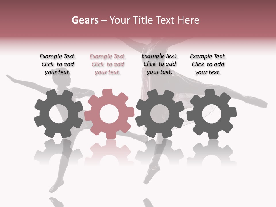 Two People Modern Ballet One Woman PowerPoint Template