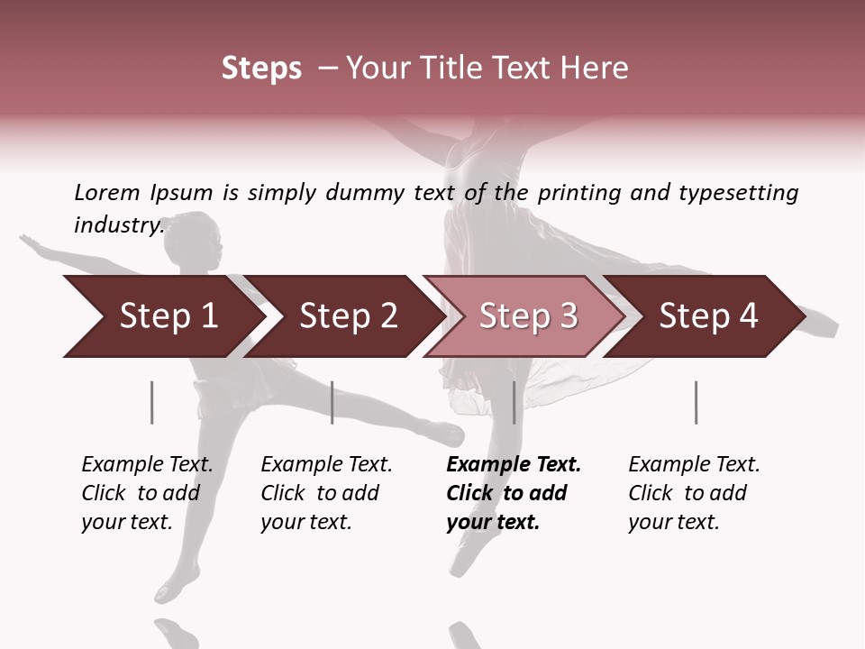 Two People Modern Ballet One Woman PowerPoint Template