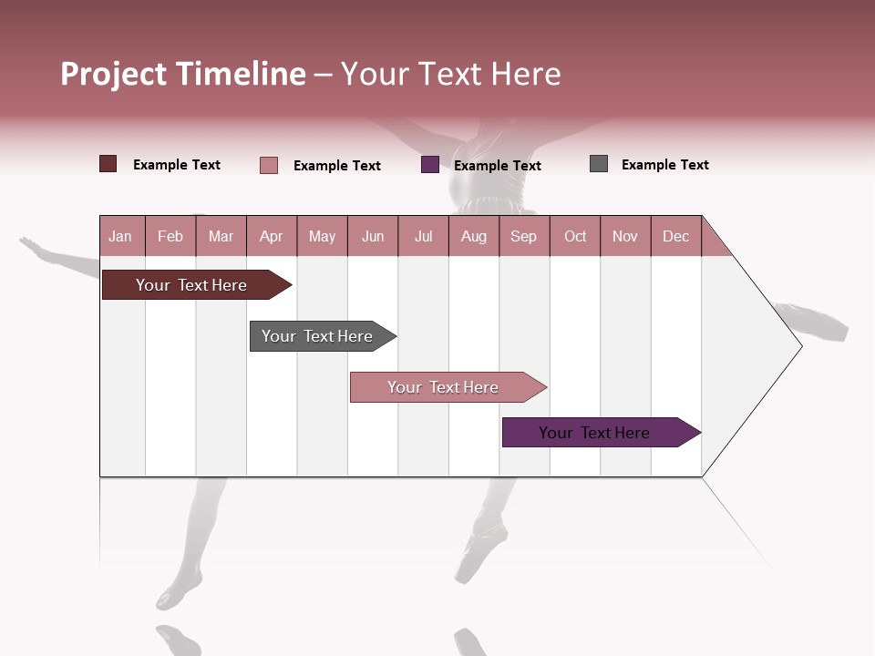 Two People Modern Ballet One Woman PowerPoint Template