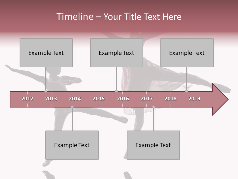 Two People Modern Ballet One Woman PowerPoint Template