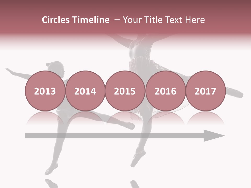 Two People Modern Ballet One Woman PowerPoint Template