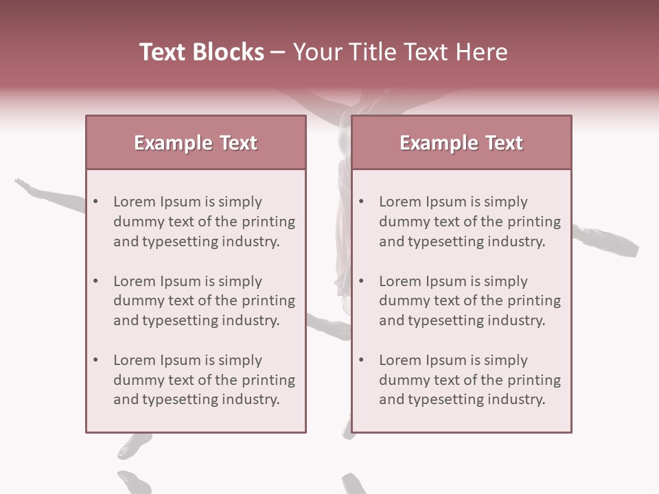 Two People Modern Ballet One Woman PowerPoint Template