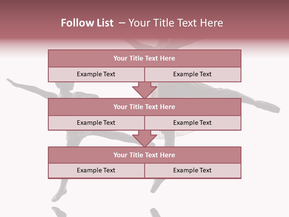 Two People Modern Ballet One Woman PowerPoint Template