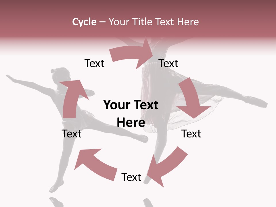 Two People Modern Ballet One Woman PowerPoint Template