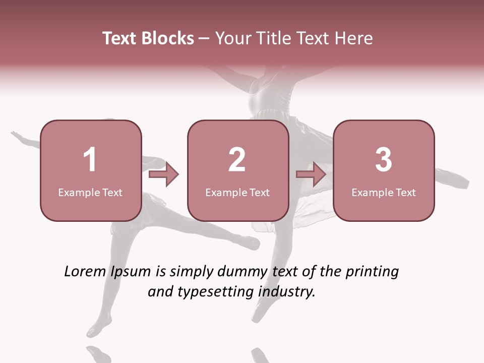 Two People Modern Ballet One Woman PowerPoint Template